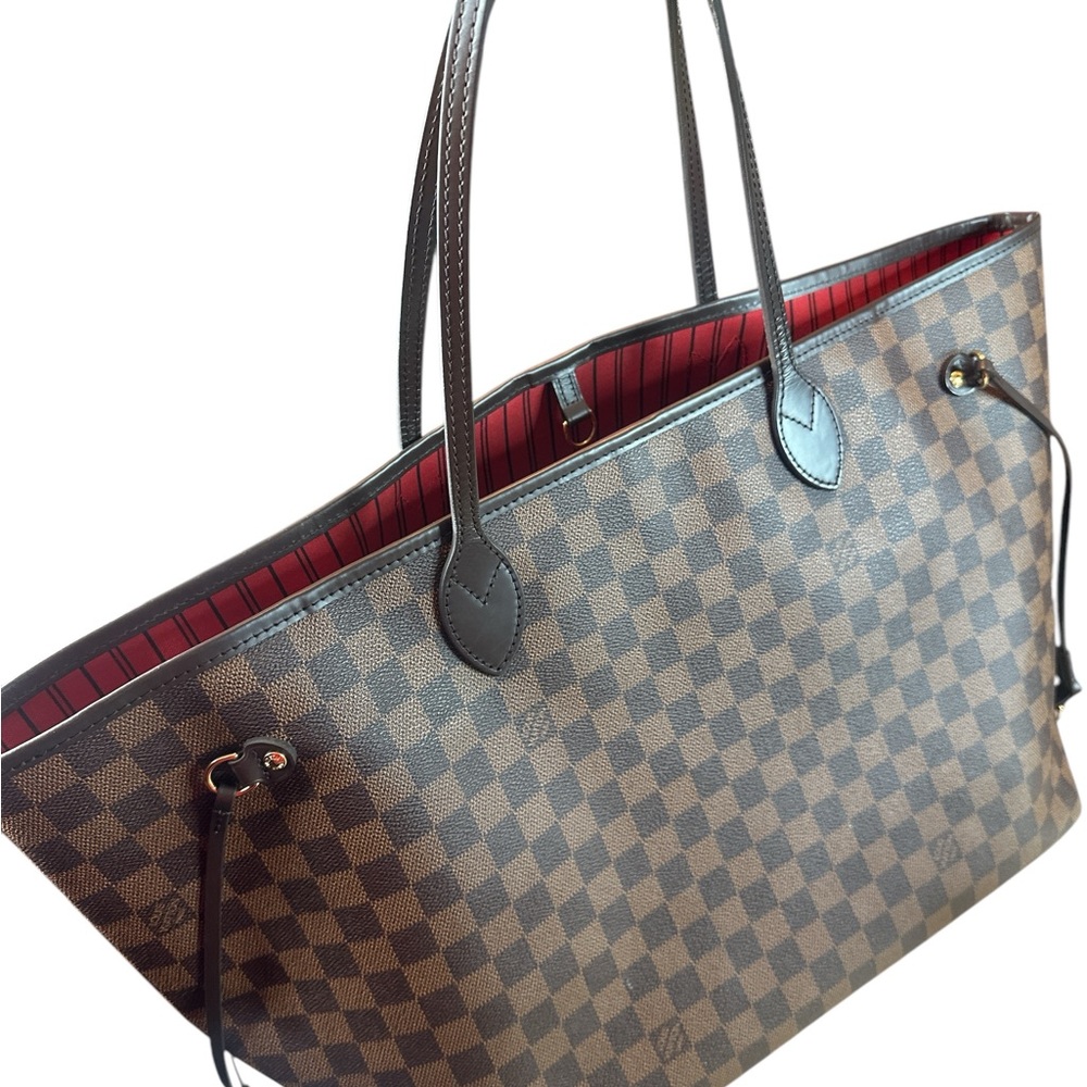 Louis Vuitton Damier Ebene Canvas Neverfull Tote in Brown - Picture 3 of 8